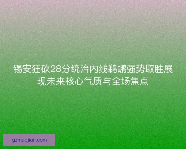 锡安狂砍28分统治内线鹈鹕强势取胜展现未来核心气质与全场焦点